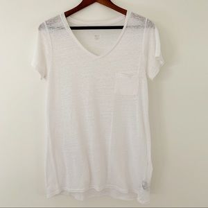 Basic White V-Neck Tee